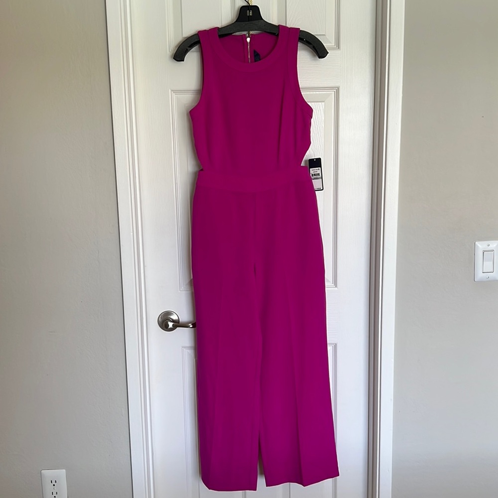 Rachel Roy Fuschia Jumpsuit with Cut Outs 0 NWT
